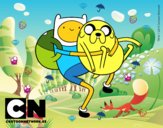 Finn y Jake abrazados