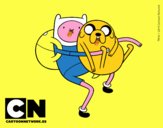 Finn y Jake abrazados