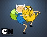 Finn y Jake abrazados