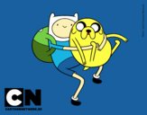 Finn y Jake abrazados