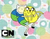 Finn y Jake abrazados