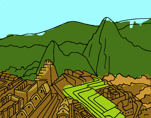 Dibujo De Macchu Pichu Pintado Por En Dibujos Net El D A A Las Imprime Pinta