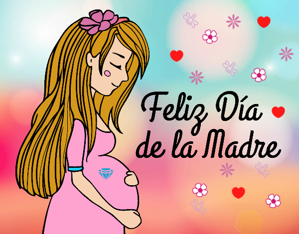 Mamá embarazada en el día de la madre