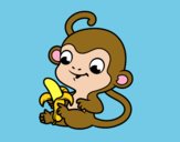 Monito con plátano