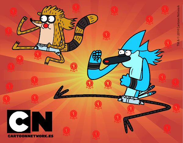 Mordecai y rigby karateka