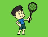Niño con raqueta