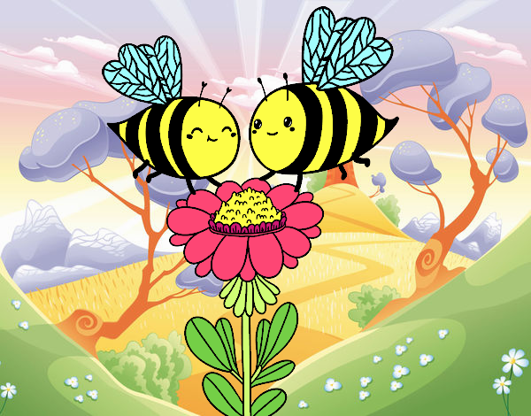 Pareja de abejas