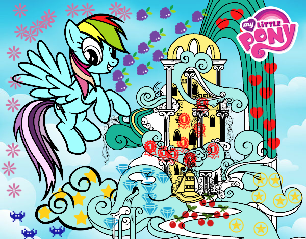 Rainbow Dash en su palacio