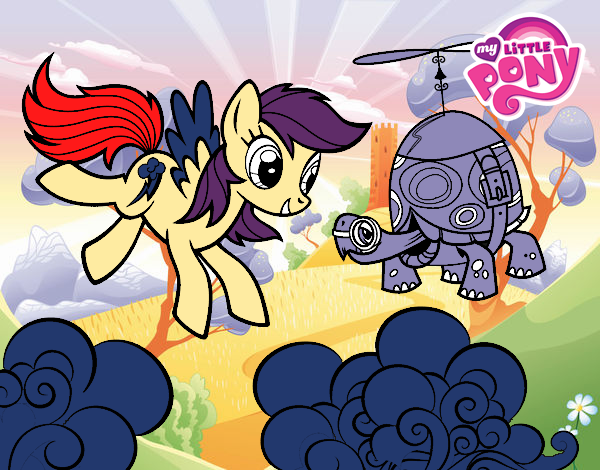 Rainbow Dash y la tortuga tanque