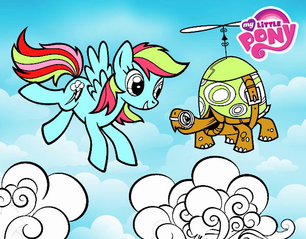 Rainbow Dash y la tortuga tanque