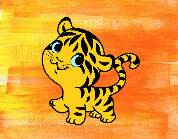 dibujo tigre bebe 