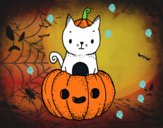 Un gatito de Halloween