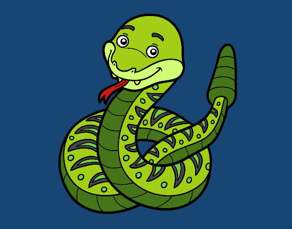 Una serpiente de cascabel