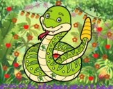 Una serpiente de cascabel