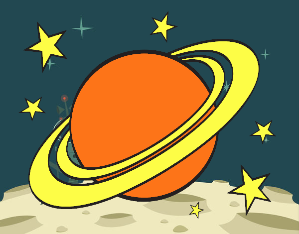 saturno en la luna