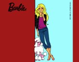 Barbie con cazadora de cuadros