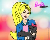 Barbie con su linda gatita