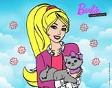 Barbie con su linda gatita