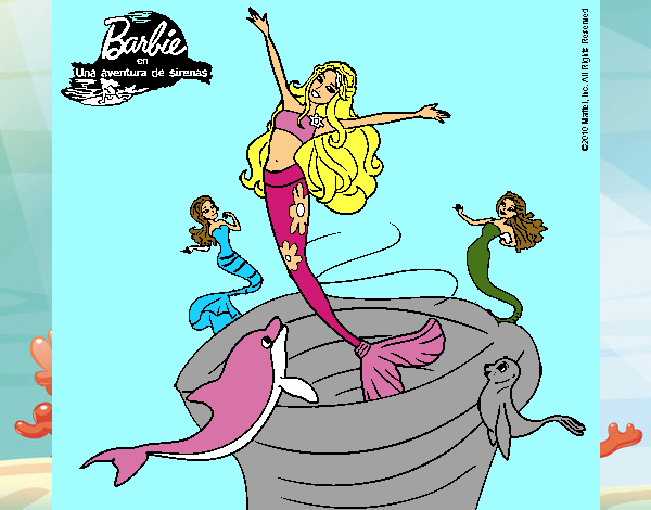 Barbie sirena contenta