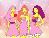 Barbie y sus amigas vestidas de fiesta