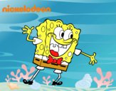 Bob Esponja saludando