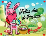 Conejo con muchos huevos de Pascua