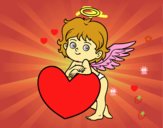 Cupido y un corazón