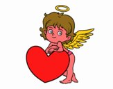 Cupido y un corazón