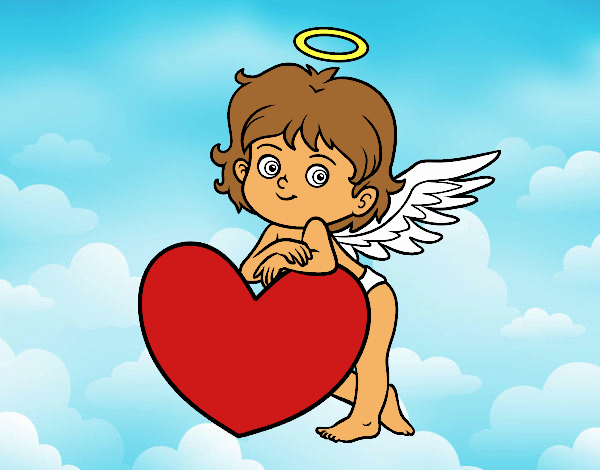 Cupido y un corazón