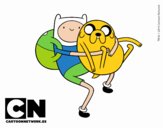 Finn y Jake abrazados