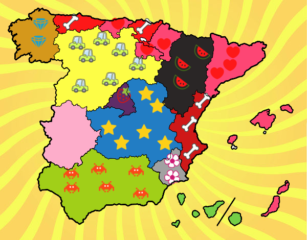 Dibujo De Las Comunidades Autónomas De España Pintado Por En El Día 29 08 20 A Las 3443