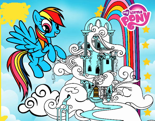 Rainbow Dash en su palacio