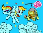 Rainbow Dash y la tortuga tanque