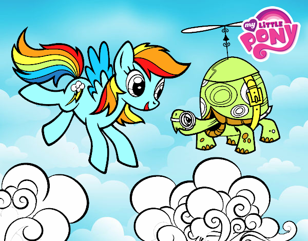 Rainbow Dash y la tortuga tanque