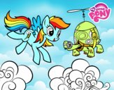 Rainbow Dash y la tortuga tanque