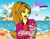 Barbie con su linda gatita