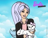 Barbie con su linda gatita