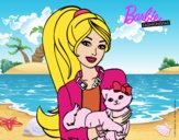 Barbie con su linda gatita