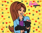 Barbie con su linda gatita