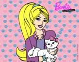 Barbie con su linda gatita