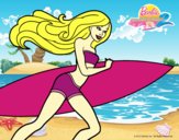 Barbie corre al agua