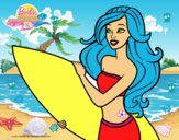 Barbie va a surfear