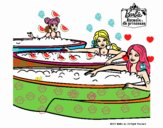 Barbie y sus amigas en el jacuzzi