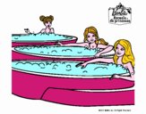 Barbie y sus amigas en el jacuzzi