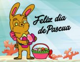 Conejo con muchos huevos de Pascua