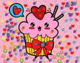 Cupcake kawaii con lazo