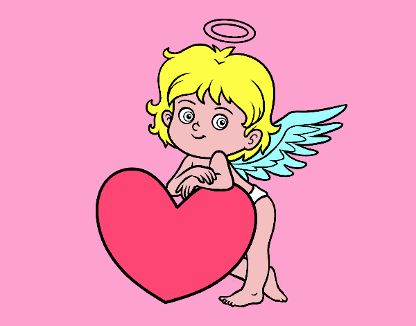 Cupido y un corazón