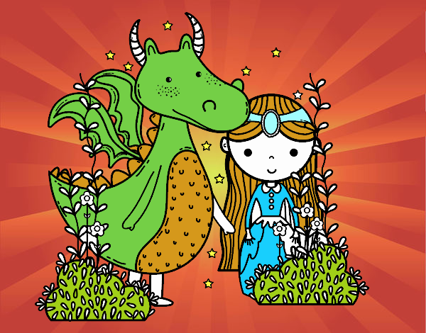 Dragón y princesa