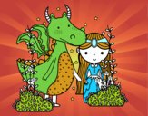 Dragón y princesa