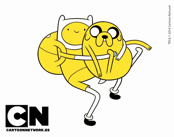 Finn y Jake abrazados